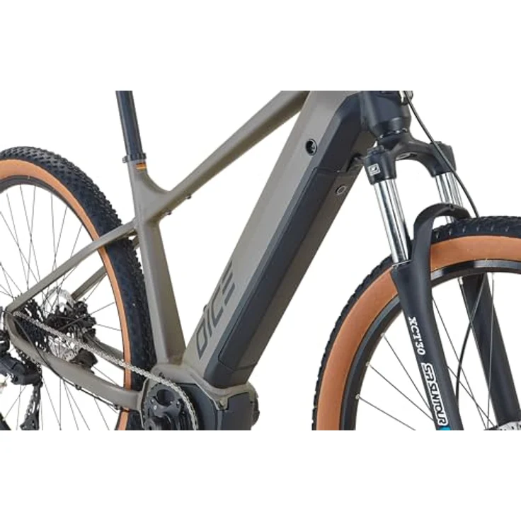 Prophete DICE 3.0 E-MTB 29", AEG 36V Mittelmotor 250W, Shimano 10-Gang Kettenschaltung, 110 km Reichweite, Suntour XCT Federgabel, hydraulische Scheibenbremsen, Grau/Schwarz – Bild 5