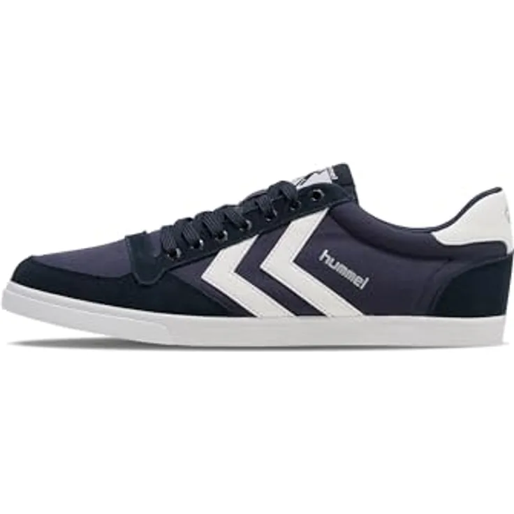 Hummel Slimmer Stadil Low, Laufschuhe in Dress Blue/White Kh mit robuster Außensohle und flachem Schnitt für optimalen Komfort