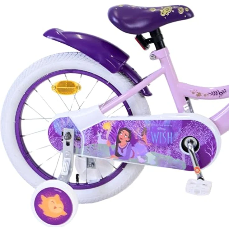Volare Kinderfahrrad Disney Wish, 1 Gang, ohne Schaltung, lila, 16 Zoll – Bild 3