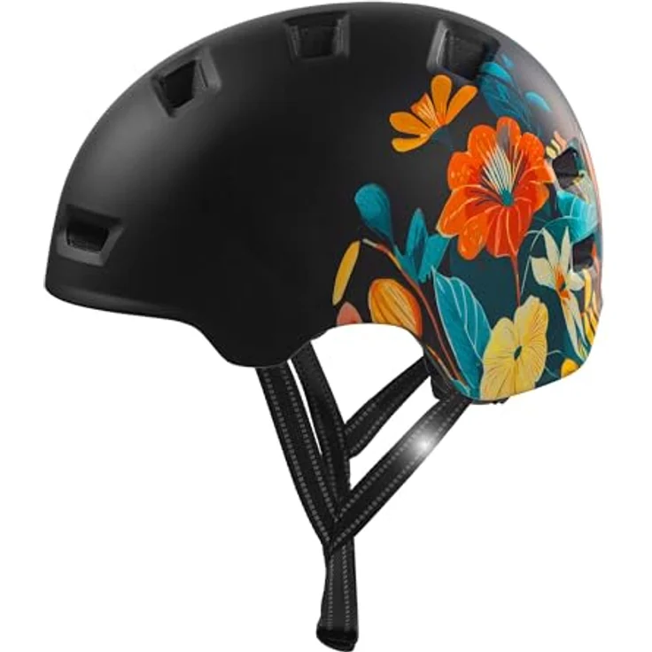 Crazy Safety Rampage Flower, Velohelm für Kinder, 57-61 cm, ergonomisches Design, max. Sicherheit und Komfort – Bild 1