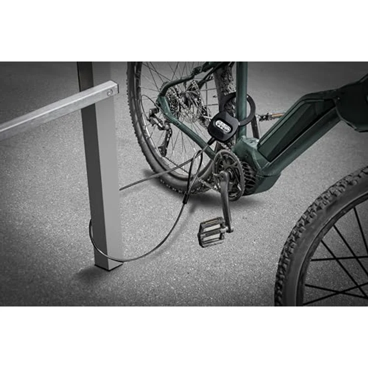 Eufab Veloschloss, 128 cm, zuverlässige Diebstahlsicherung für Fahrrad, E-Bike und E-Scooter – Bild 3
