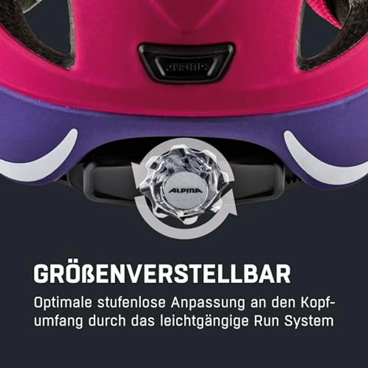 Alpina Kids Ximo Le Deeprose - Violet, Größe 49 - 54 cm - Fahrradhelm, Farbe Pink – Bild 6