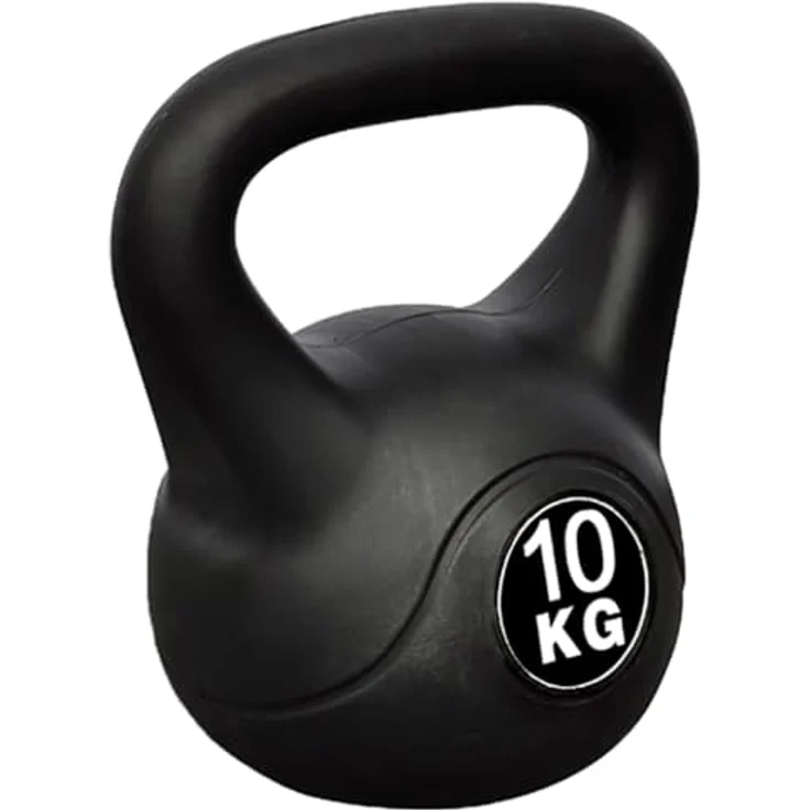 vidaXL Kettlebell Kugelhantel 10KG für Gewichttraining, Beton mit Kunststoffummantelung – Bild 1