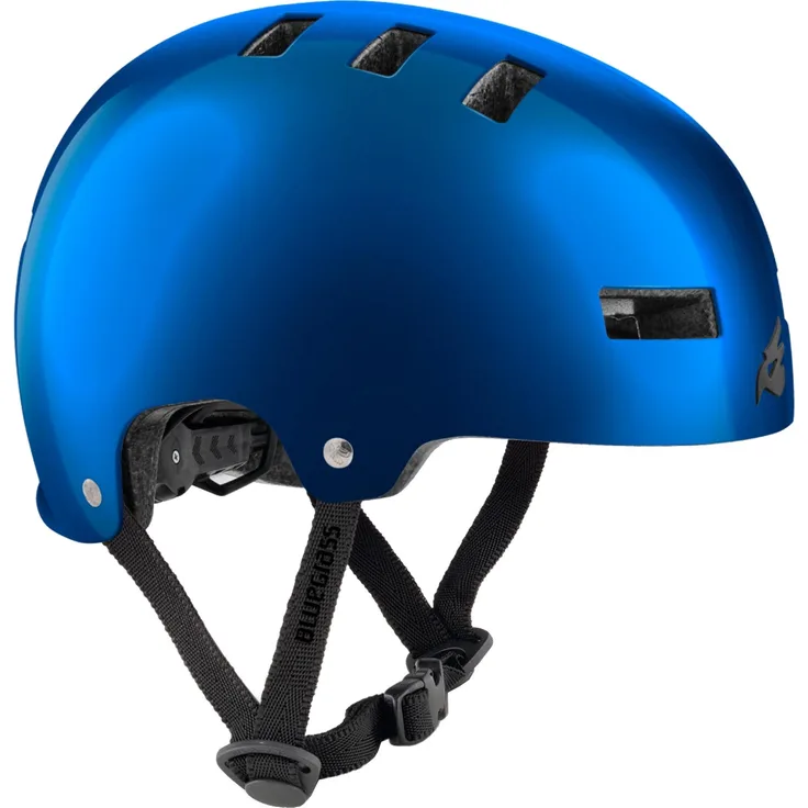 Bluegrass Superbold Blue Metallic Glossy S Fahrradhelm, robuster Helm mit Safe-T Twist 2-Anpassungssystem, Größe S (51-55cm)