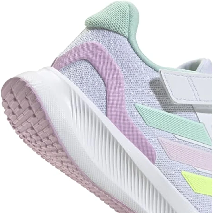 adidas Runfalcon 5 EL C, Laufschuhe für Mädchen, White/Mint/Pink, Cloudfoam Sohle, atmungsaktives Mesh-Design – Bild 5