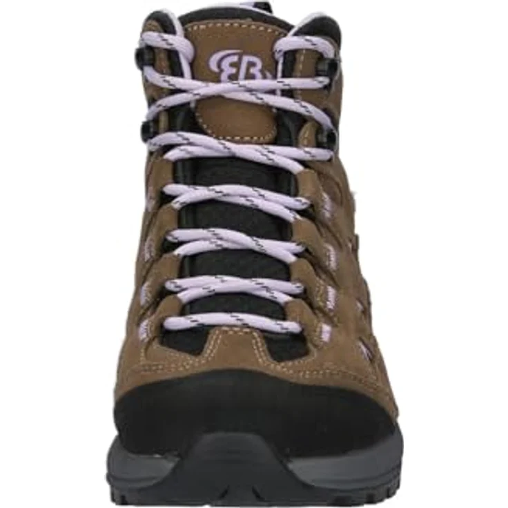 Brütting Trekkingstiefel Mount Bear High 37, Veloursleder mit regulierbarer Schnürung und flexibler Gummisohle, schwarz – Bild 3
