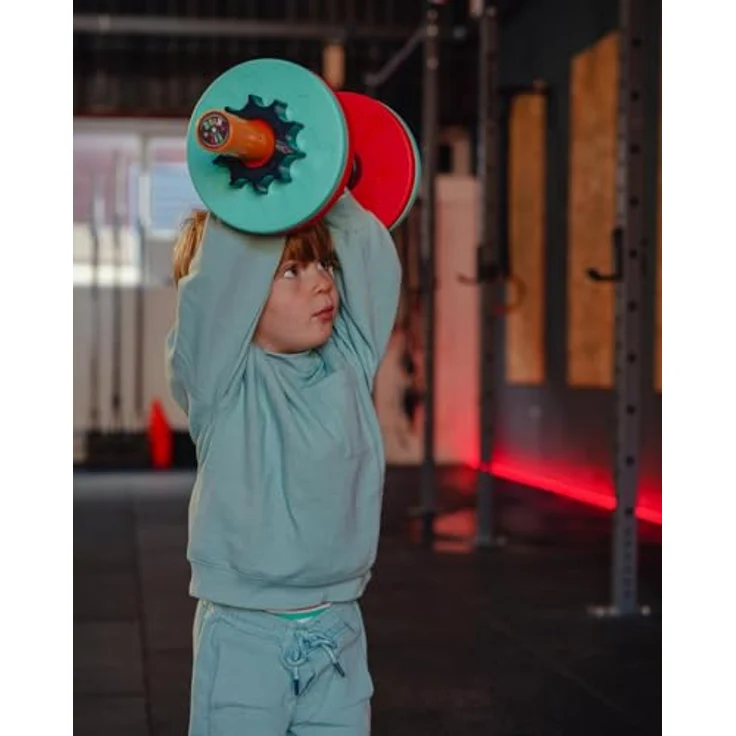 prfrm. Fit Kidz Dumbell & Bumper Plate Set - Kinder-Kurzhantel in bunten Farben für aktiven Spielspaß und Fitness – Bild 4