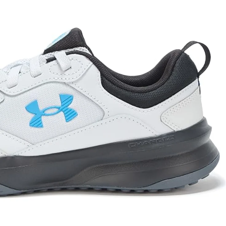 Under Armour Charged Edge Fitnessschuhe Herren, leichte Laufschuhe mit Mesh-Obermaterial, Charged Cushioning, Größe 47 EU, GRY/BLK/GRIS/NOIR – Bild 4