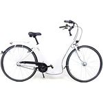 Sprick 28 Zoll Alu Fahrrad City Bike Damen 3 Gang Nabenschaltung Tiefeinsteiger Piano Weiss