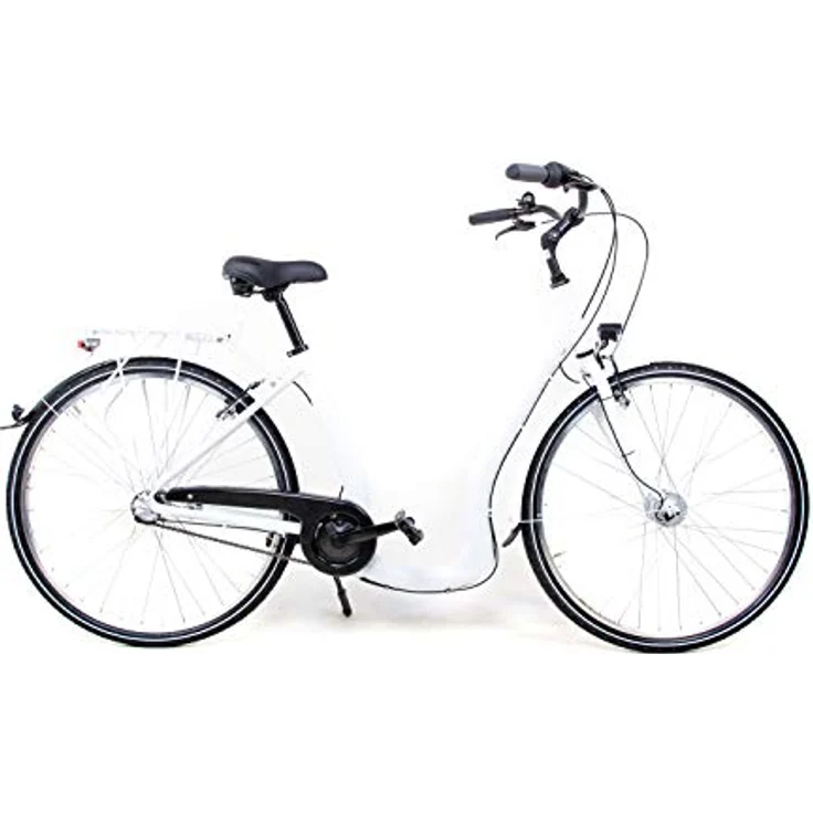 Sprick 28 Zoll Alu Fahrrad City Bike Damen 3 Gang Nabenschaltung Tiefeinsteiger Piano Weiss – Bild 1
