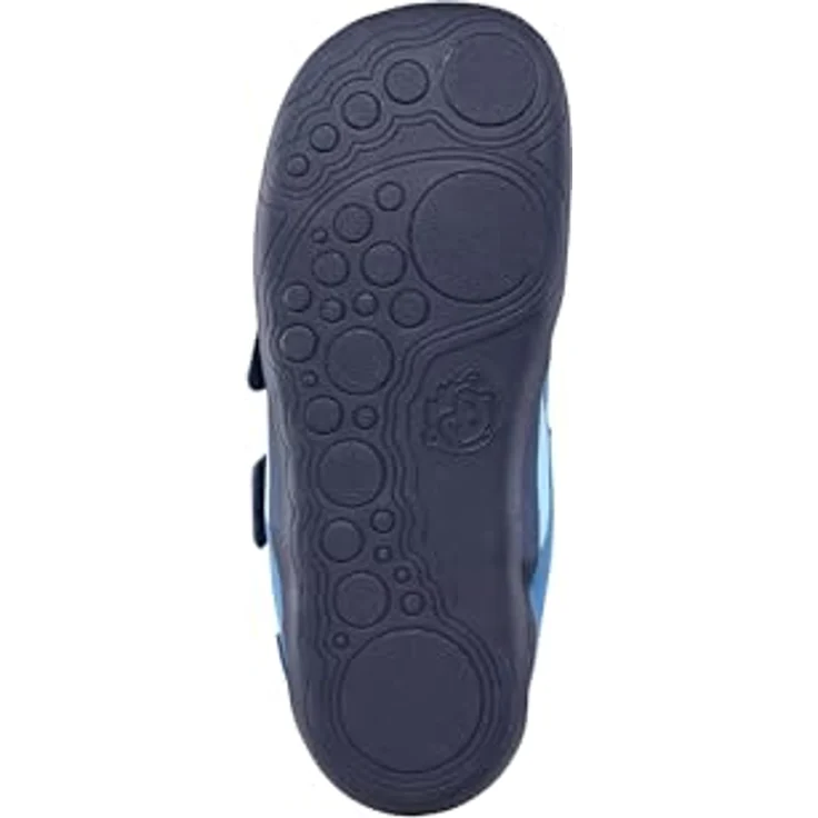 Affenzahn Kid's Barfussschuh Baumwolle Lucky, Unisex Kletterschuhe mit Gummisohle, Klettverschluss, Größe 26, Blau – Bild 5