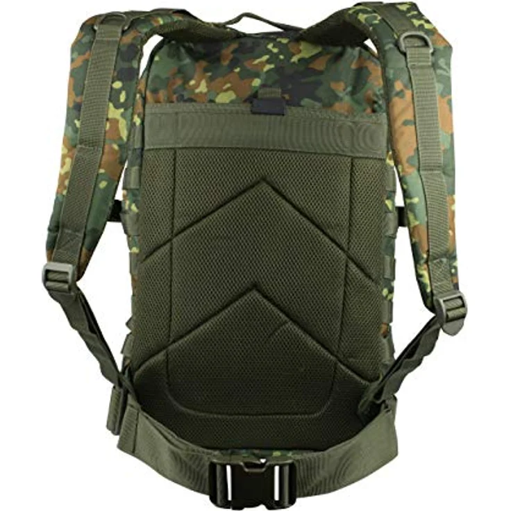 Mil-Tec US Assault Pack Backpack L, 36L, Flecktarn, wasserabweisend, ergonomisches Tragesystem, MOLLE-Kompatibel – Bild 5
