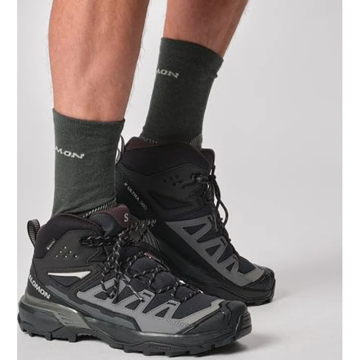 Salomon X Ultra 360 Mid GTX, Wanderschuhe mit Gore-Tex-Membran und hohem Schaft, schwarz – Bild 2
