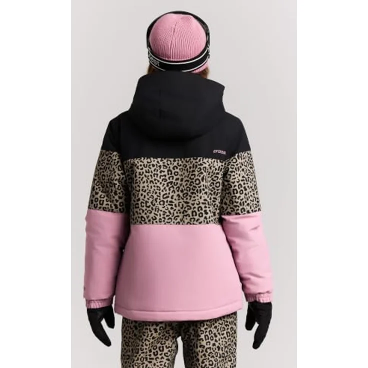 PROTEST Prtdeline Jr, Ski- und Snowboardjacke für Mädchen, wind- und wasserdicht, mit Animal-Print, true black, Größe 140 – Bild 8
