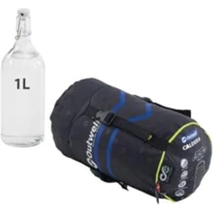 Outwell Deckenschlafsack Caldera, kompaktes Packmaß mit daunenähnlicher Hohlfaserfüllung, inklusive Kissenfach und Innentasche – Bild 4