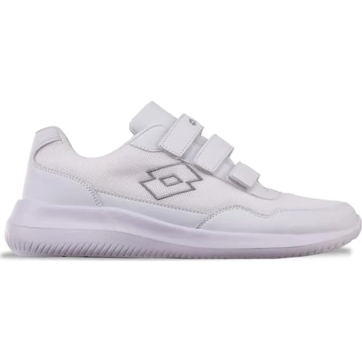 Lotto Unisex Connect VL OC Basic Sneaker 2400361U, Laufschuh mit Klettverschluss und atmungsaktivem Obermaterial, Weiß/Hellgrau, Schuhgröße 45 EU – Bild 1