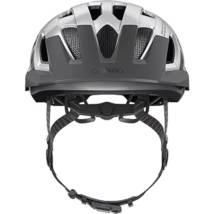 Abus Urban-I 3.0 ACE, Velohelm (56 - 61 cm) mit TriVider Gurtsystem, großer Schirm und USB wiederaufladbarem LED-Rücklicht – Bild 2