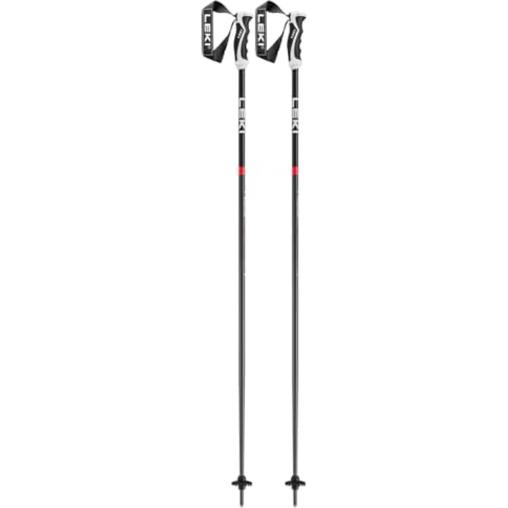 LEKI Neolite Skistöcke, Aluminium, Anthracite-Black-Bright Red, 120 cm für Männer