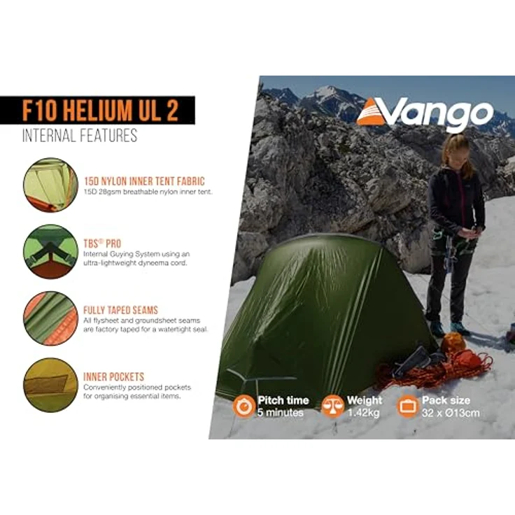 Vango, Zelt mit wasserdichtem Material und einfacher Aufbauanleitung – Bild 7