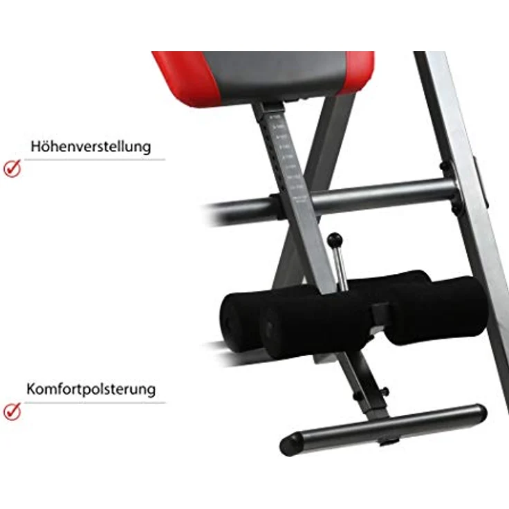 BODYCOACH Schwerkrafttrainer Streckbank Rücken & Wirbelsäule Inversionstisch Neigung Winkel verstellbar stabil bis 130 kg – Bild 4