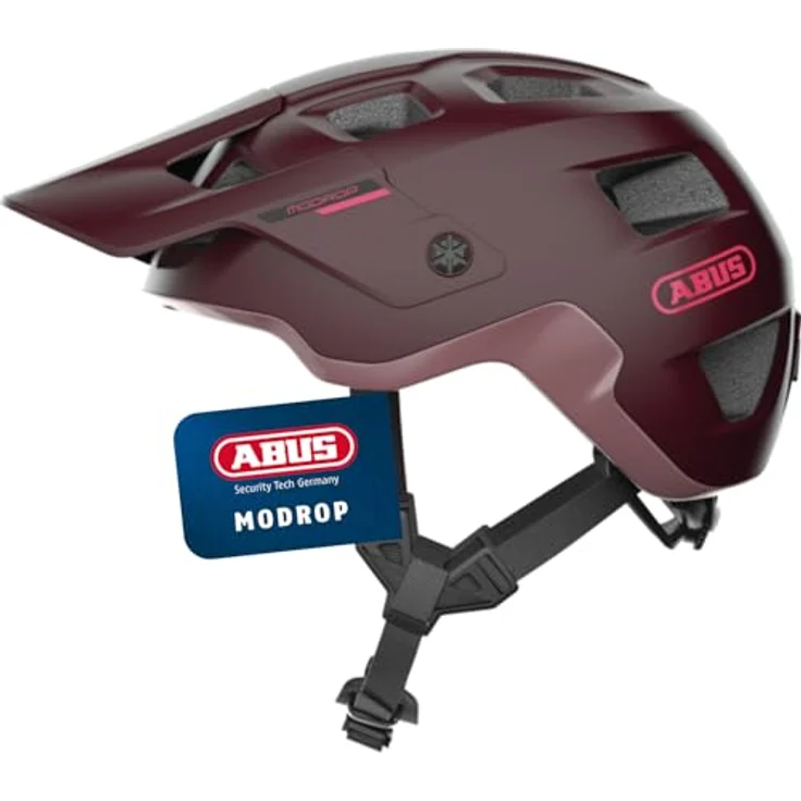 Abus MoDrop, Velohelm für MTB, 51-55 cm, höhenverstellbares Visier, komfortables Verstellsystem – Bild 1