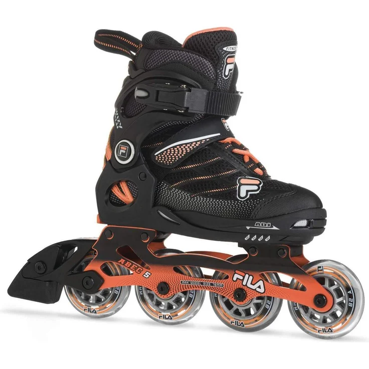 FILA Wizy Inline Skates, Aluminium-Platine, hoher Cuff, komfortabler Velours-Innenschuh, 74 mm/76 mm Räder, ABEC 5 Lager, Größe 37 – Bild 1