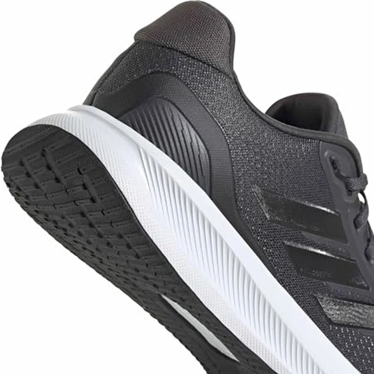 Adidas Runfalcon 5, Laufschuhe in Grau, Größe 46 2/3, atmungsaktives Obermaterial, leichte EVA-Zwischensohle, robuste Gummiaussensohle, reflektierende Details – Bild 6