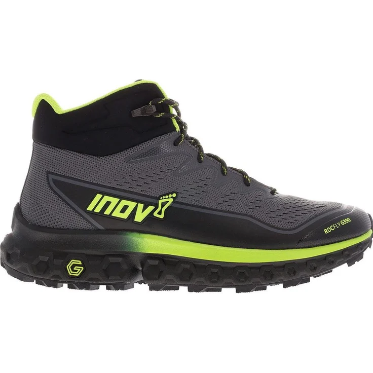 inov-8 RocFly G 390, Herren Wanderschuhe mit Graphen-Schaum-Dämpfung und Graphen-Grip-Außensohle, grau