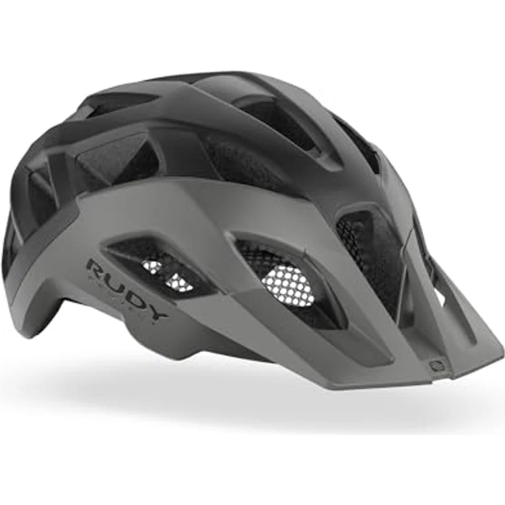 Rudy Project Crossway L, MTB-Fahrradhelm in Lead/Black Matte mit 23 Belüftungsöffnungen und integriertem Visier – Bild 1
