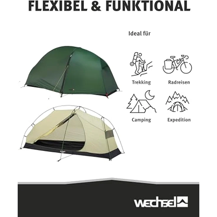Wechsel Exogen 1 Zero-G Line, Kuppelzelt für 1 Person, 1.49 kg, leicht und separat aufbaubar – Bild 5