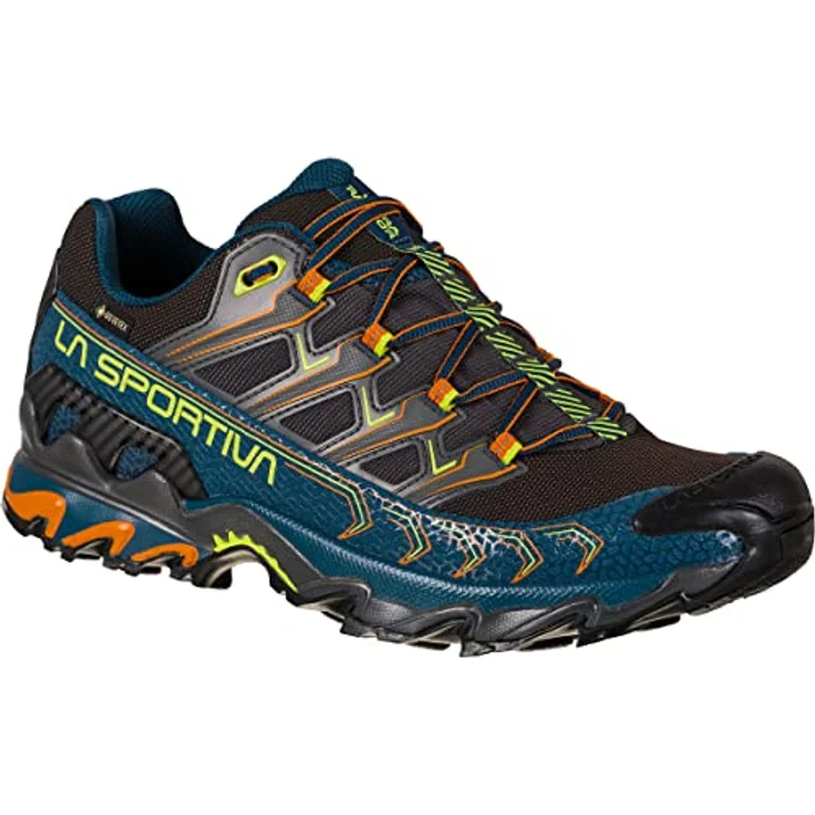 La Sportiva Ultra Raptor II, Trailrunning-Schuh mit GORE-TEX-Futter und optimaler Dämpfung, Storm Blue/Lime Punch – Bild 3