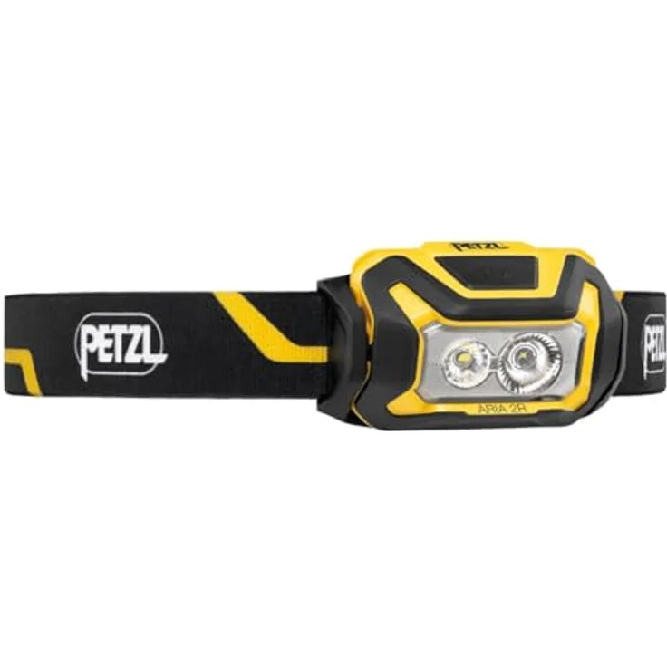 PETZL ARIA 2R Stirnlampe, Schwarz/Gelb, 600 lm, robust, wasserdicht (IP67), wiederaufladbar über USB-C – Bild 3