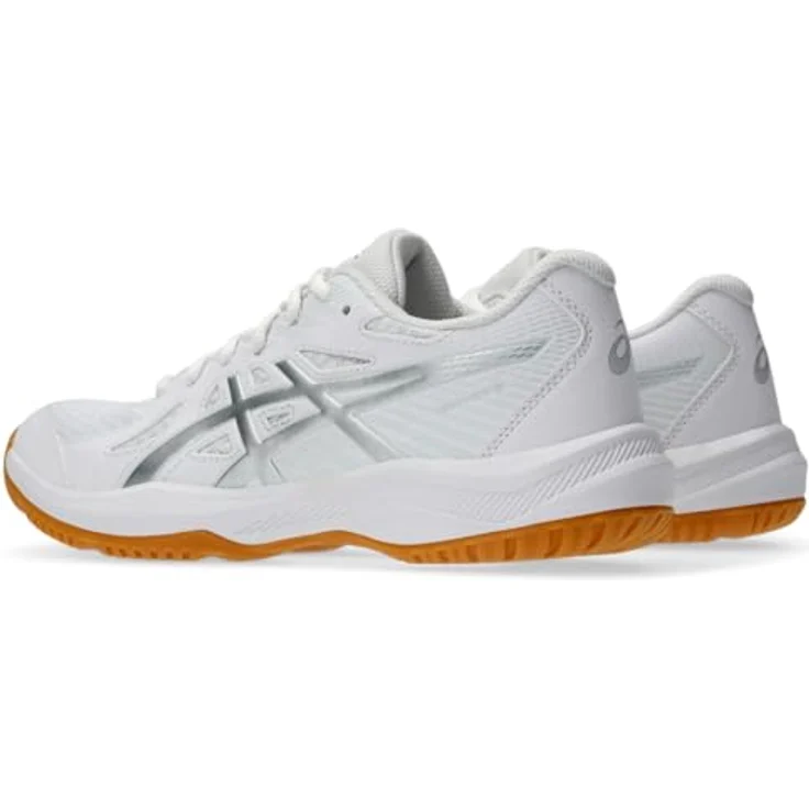 Asics Upcourt 6 1072A107100, Hallenschuhe mit flexiblem Mesh-Obermaterial und optimaler Gummi-Außensohle, 41.5/white-pure silver – Bild 3