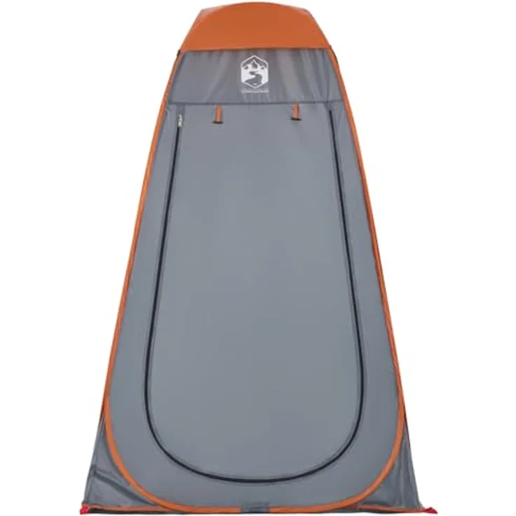 vidaXL Umkleidezelt, Pop-Up, wasserdicht, grau-orange, 2,20 kg, mit abnehmbarem Überzelt und Tragetasche – Bild 6