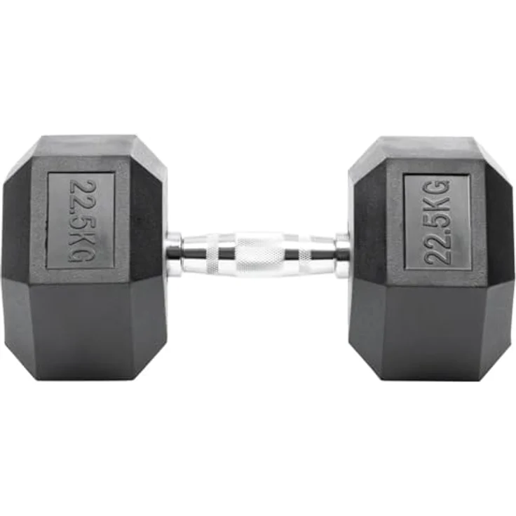 Sport-Tec Hex Kompakthantel aus Gummi, 22,5 kg, Hexagon-Hantel – Bild 2