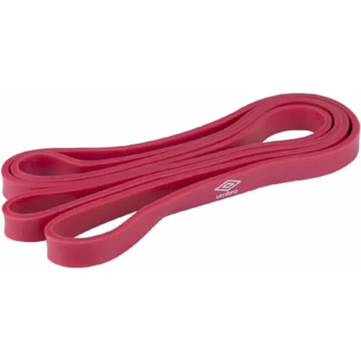 Umbro Gymnastikband 25KG - Terraband für Krafttraining und Rehabilitation - Widerstandsband aus hochwertigem Kunststoff, rot, 208 x 4,5 x 1,7 cm