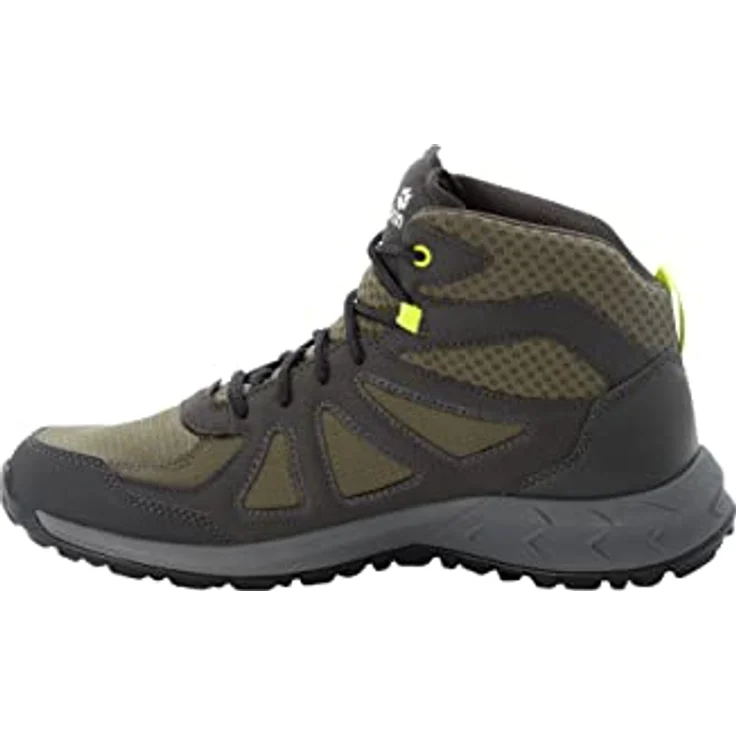 Jack Wolfskin Woodland 2 Texapore, Herren Wanderschuhe, Mid Cut, wasserdicht, atmungsaktiv, grün, Größe 42.5 – Bild 4