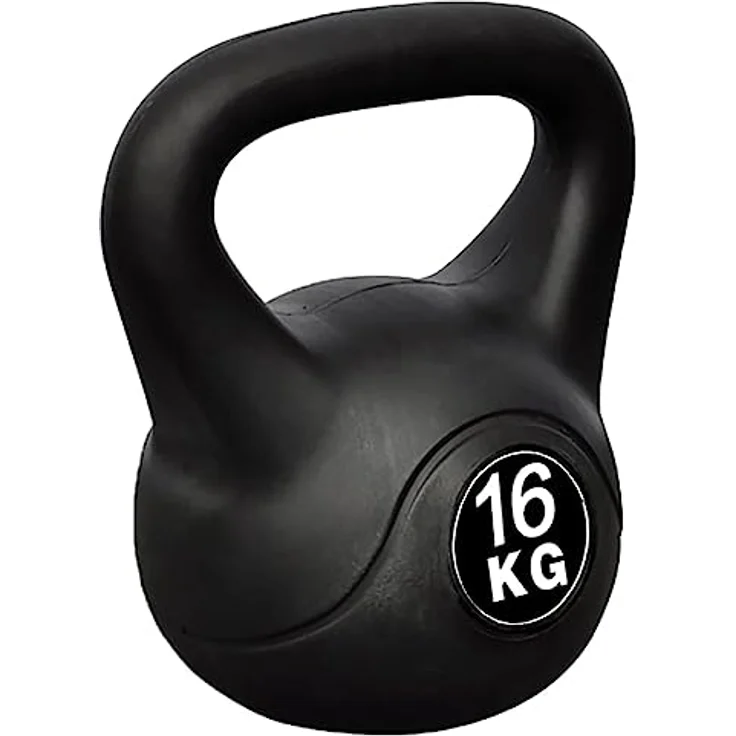 vidaXL Kugelhantel 16 kg, robuste Betonhantel mit Kunststoff-Ummantelung für bodenschonendes Training – Bild 1