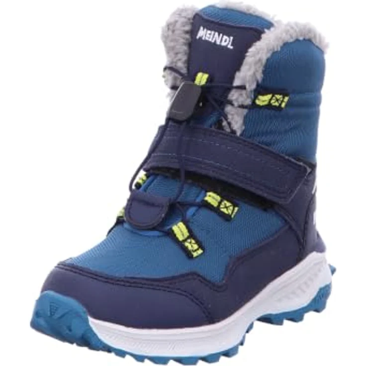 Meindl Snowstorm Junior GTX 34, Wasserdichter Wanderschuh für Kinder mit GORE-TEX-Membran, blau-petrol/marine – Bild 1