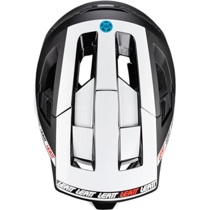 Leatt Helmet MTB Enduro 4.0, Vollgesichtshelm mit abnehmbarem Kinnbügel, weiß, Größe L, 360°-Turbinentechnologie – Bild 6
