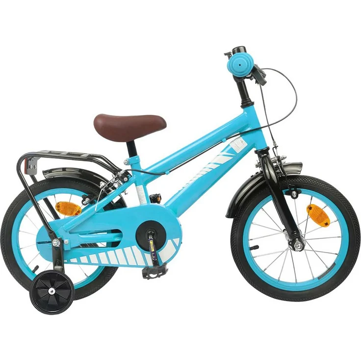 vidaXL Kinderfahrrad 14 Zoll, himmelblau, für Kinder von 3-5 Jahren, max. Tragkraft 50 kg, 104 x 51 x 73 cm