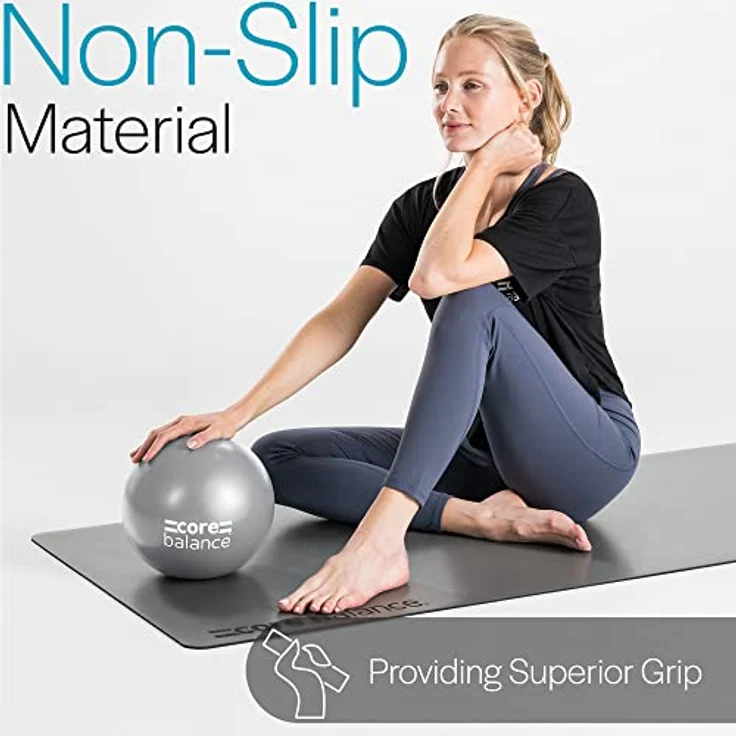 Core Balance Pilatesball - Anti-Burst Yogaball - rutschfestes PVC - Gymnastik, Fitness, Physiotherapie leicht – Einfach Aufzublasen - 200 Kg Maximalgewicht - 23 cm groß, 200 g - 4 – Bild 4