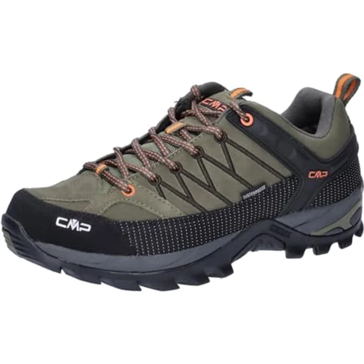 CMP RIGEL LOW TREKKING SHOES WP, wasserdichte Wanderschuhe aus Leder mit profilierten Gummisohlen für guten Grip – Bild 1