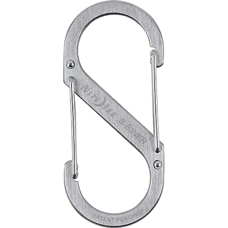 Nite IZE S-Biner Stahl, 3er Pack Größen 2, 3 und 4, Traglast bis 33 kg, silber – Bild 4