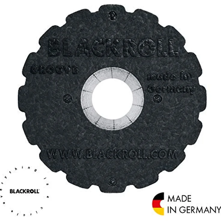 BLACKROLL® GROOVE Faszienrolle (30 cm x 15 cm), Fitness-Rolle mit strukturierter Oberfläche für verstärkten Massageeffekt, Made in Germany, Schwarz – Bild 3