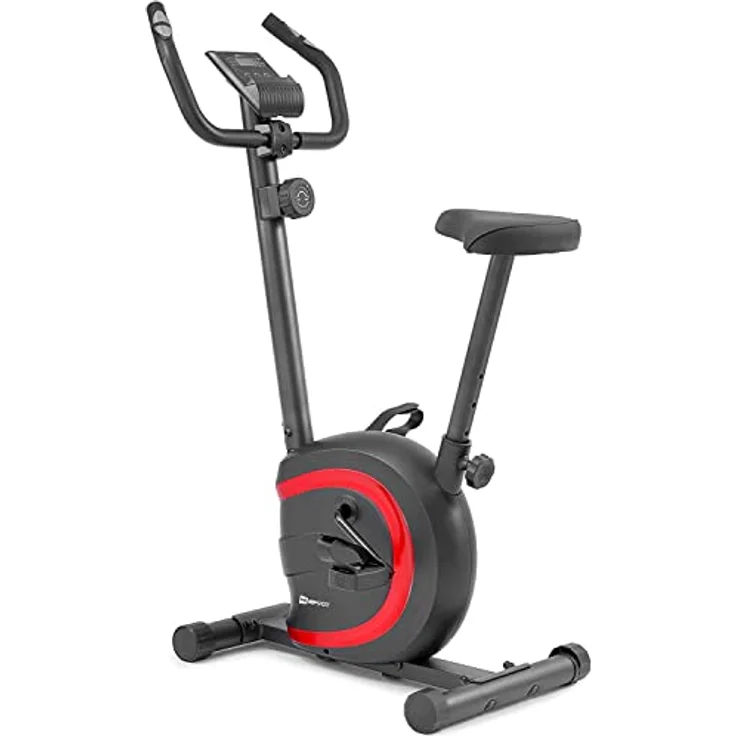Hop-Sport HS-015H Heimtrainer Fahrrad für Zuhause - kompaktes Fitnessbike ideal für Senioren - Fitnessfahhrad mit Trainingscomputer für EIN max. Nutzergewicht von 120kg Rot - Preisvergleich – Bild 2