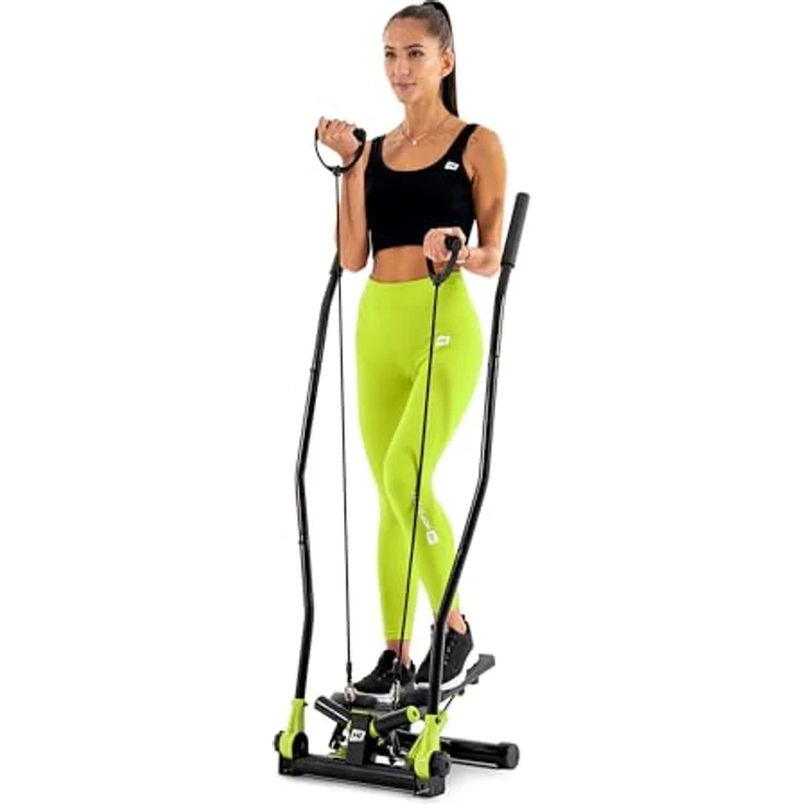 Hop-Sport Stepper HS-045S Slim, Swing Stepper mit LCD-Bildschirm, Stepper für Zuhause mit seitlichen Haltegriffen - platzsparend und stabil – Bild 1