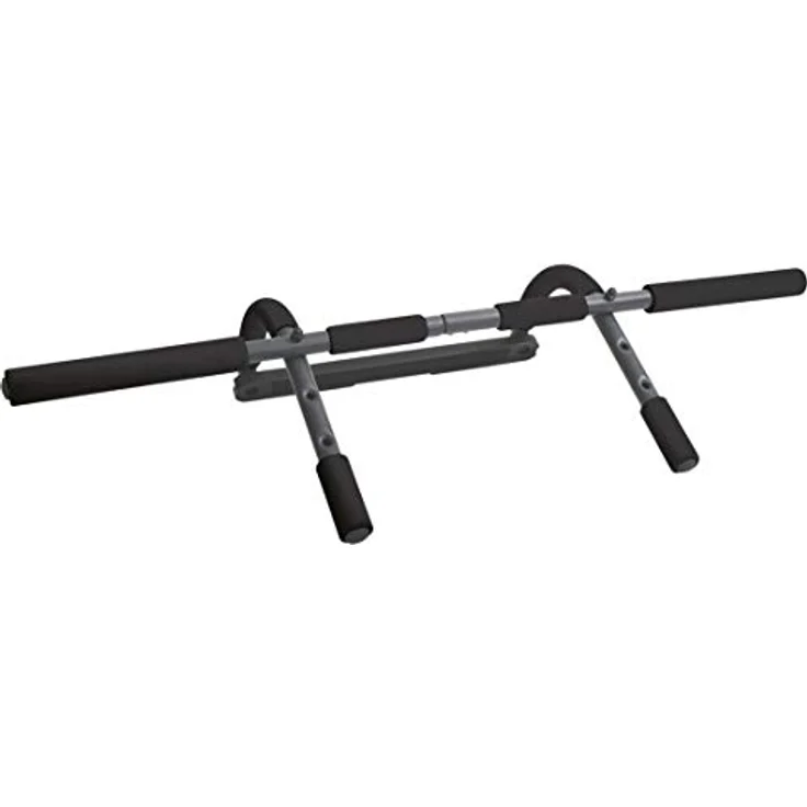Schildkröt Breite Multifunktions-Türreck 4 in 1, max. 100 kg, Schwarz-Grau 960142, Einheitsgröße, Klimmzugstange mit Schaumstoffgriffen – Bild 1