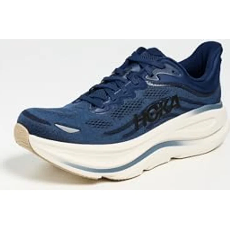 Hoka Bondi 9, Herren Laufschuhe mit maximaler Dämpfung und 3D-geformter Manschette, Größe 44 2/3, Blau – Bild 2