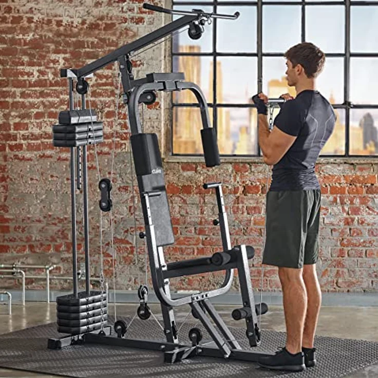 tectake 800546 Kraftstation Fitnessstation Heimtrainer | Butterflymodul | Latzugstange | Beinstreckervorrichtung - Typ 2, No. 402757 – Bild 3